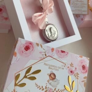 Recuerdos de Bautizo Personalizados — Relicario con Foto
