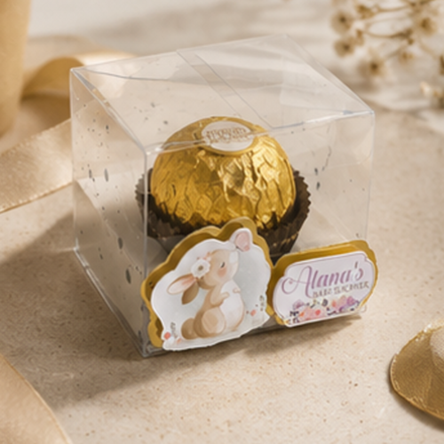 Caja de Mica Personalizada para Chocolate Ferrero – Recuerdo Baby Shower, Matrimonio y Eventos