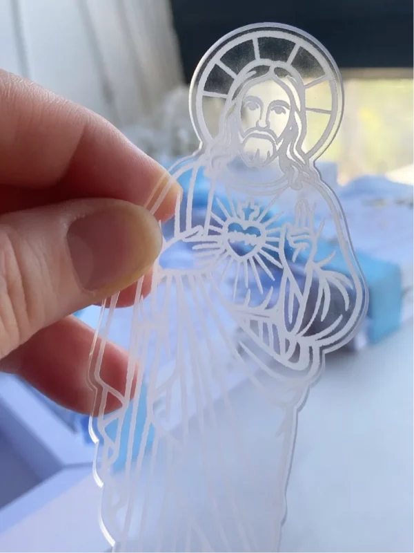 Figura Religiosa en Acrílico 12 cm y Denario